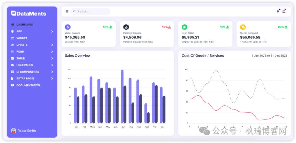 DataMents：终极免费 Bootstrap 管理员仪表板模板 - u4站-u4站