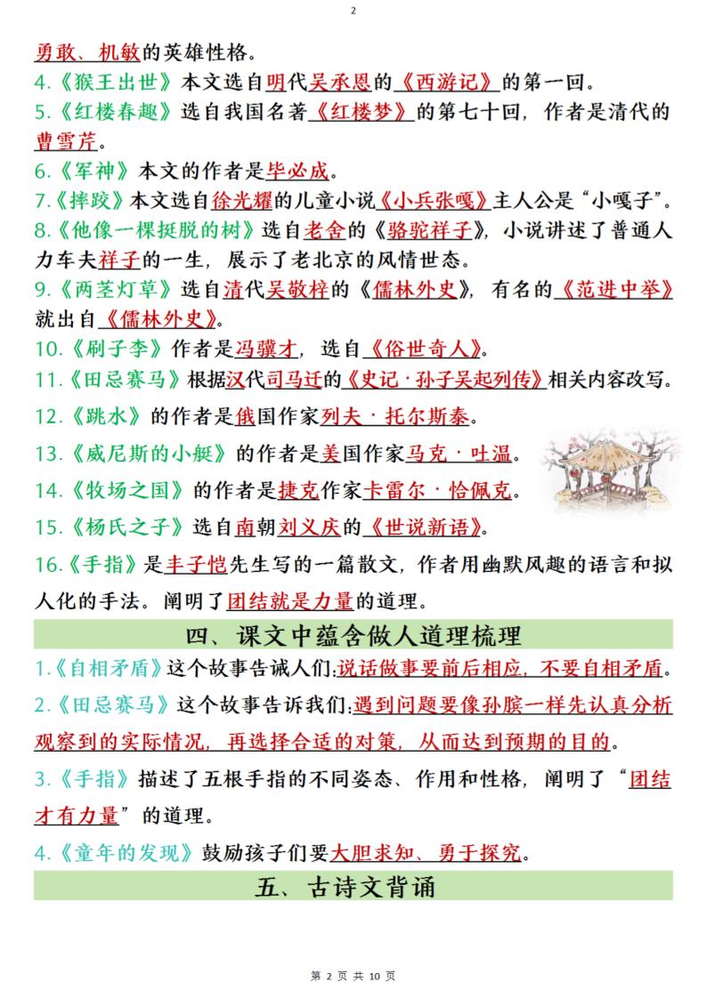 五下语文全册必背知识点 - u4站-u4站