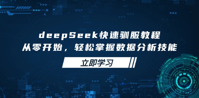 deepSeek快速驯服教程，从零开始，轻松掌握数据分析技能 - u4站-u4站