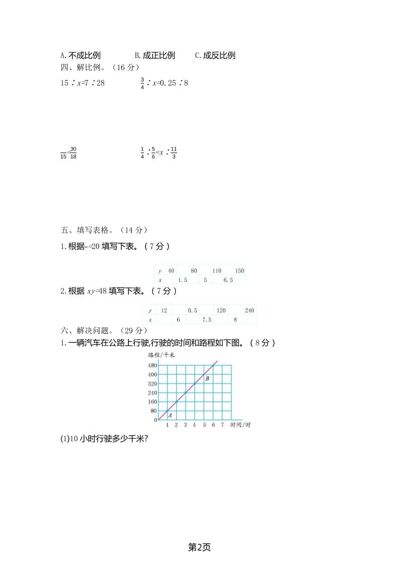 六年级下数学第四单元测试卷-1《北师版》 - u4站-u4站