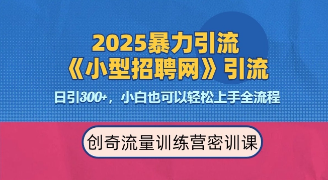 2025最新暴力引流方法，招聘平台一天引流300+，日变现多张，专业人士力荐 - u4站-u4站