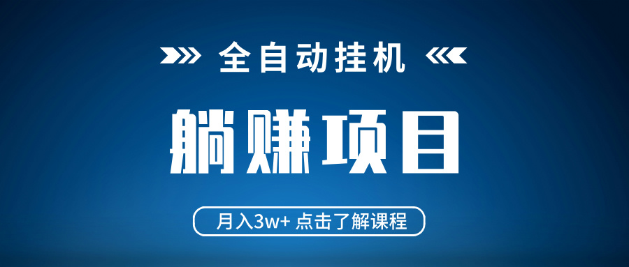 全自动挂机项目 月入3w+ 真正躺平项目 不吃电脑配置 当天见收益 - u4站-u4站